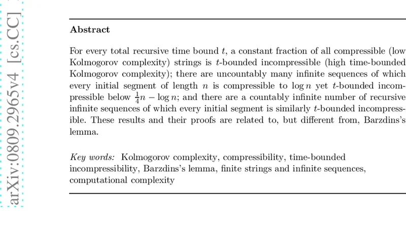 On Time-Bounded Incompressibility of Compressible Strings and Sequences