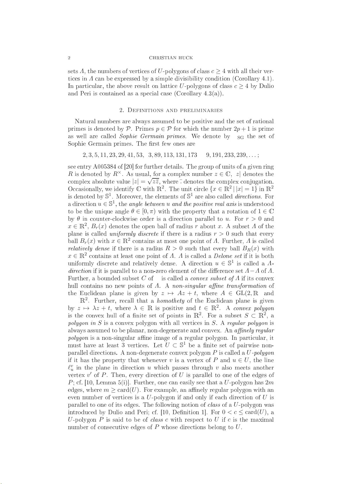 U‑다각형의 존재와 차수 ≥ 4 클래스: 사이클로토믹 모델 집합에서의 완전한 정리