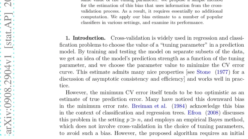 A bias correction for the minimum error rate in cross-validation