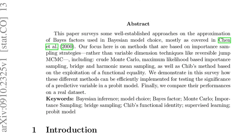 Importance sampling methods for Bayesian discrimination between embedded   models