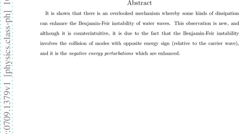 Enhancement of the Benjamin-Feir instability with dissipation
