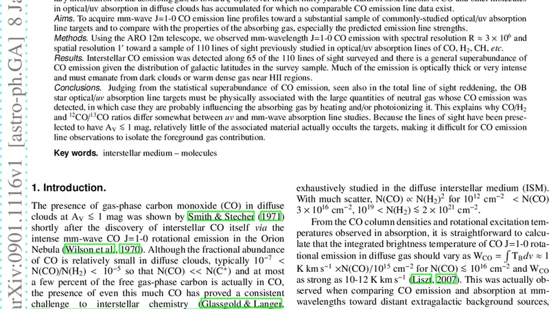 A CO J=1-0 Survey of common optical/uv absorption sightlines