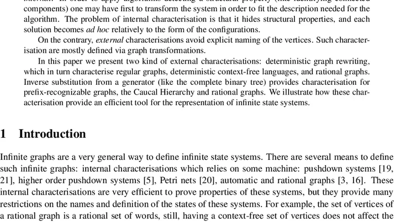 On external presentations of infinite graphs