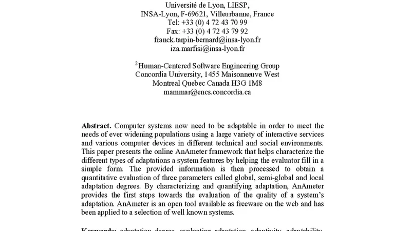 AnAmeter: The First Steps to Evaluating Adaptation