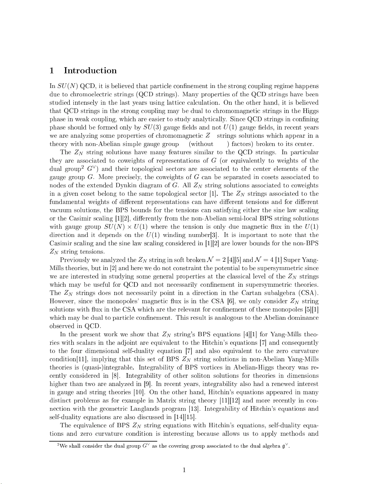 양밀스 이론에서 BPS ZN 문자열의 히치인 방정식과 적분 가능성