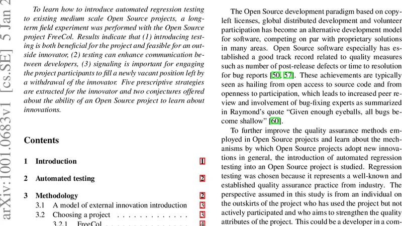 Introducing Automated Regression Testing in Open Source Projects
