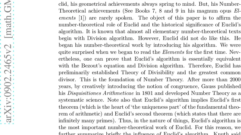 Euclids Number-Theoretical Work