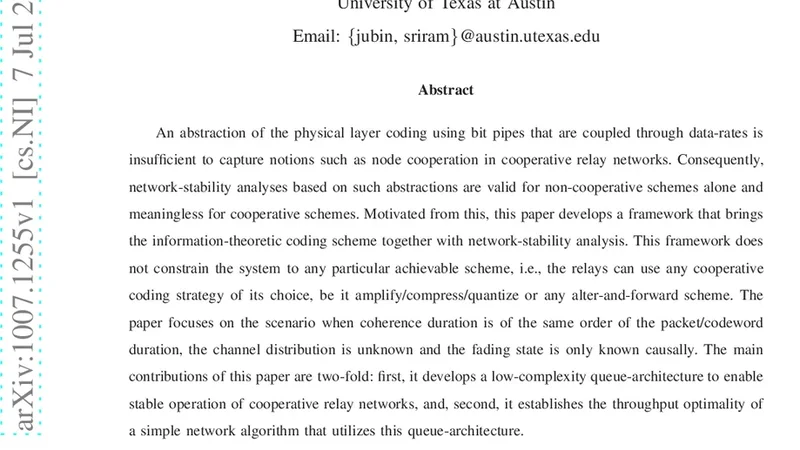 Queue-Architecture and Stability Analysis in Cooperative Relay Networks