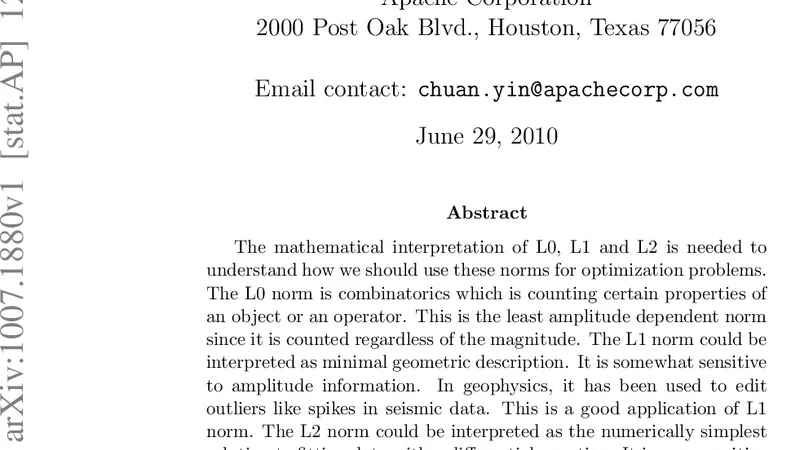 L0+L1+L2 mixed optimization: a geometric approach to seismic imaging and   inversion using concepts in topology and semigroup