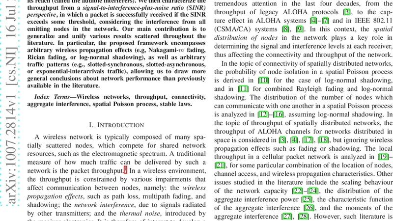 무선 네트워크 지역 처리량 통합 프레임워크