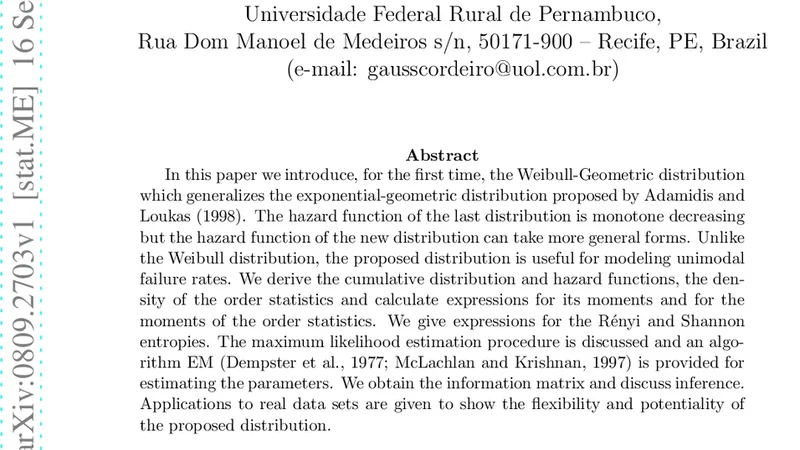 The Weibull-Geometric distribution