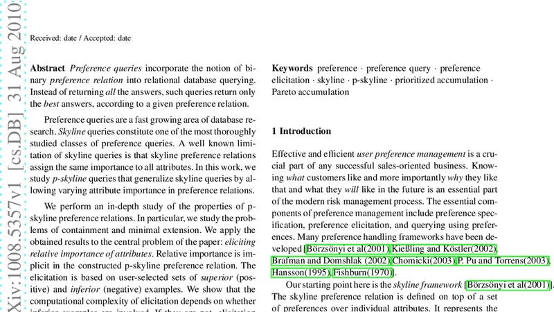 Preference Elicitation in Prioritized Skyline Queries