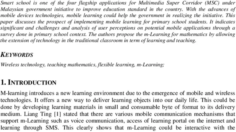 M-Learning: A New Paradigm of Learning Mathematics in Malaysia
