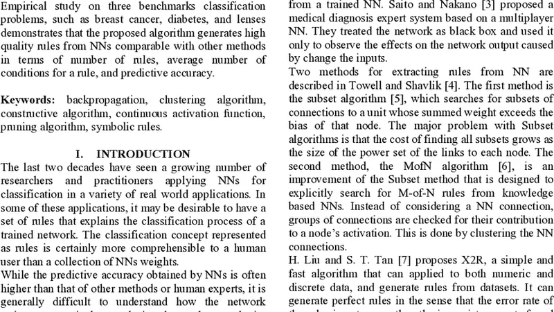 Extracting Symbolic Rules for Medical Diagnosis Problem