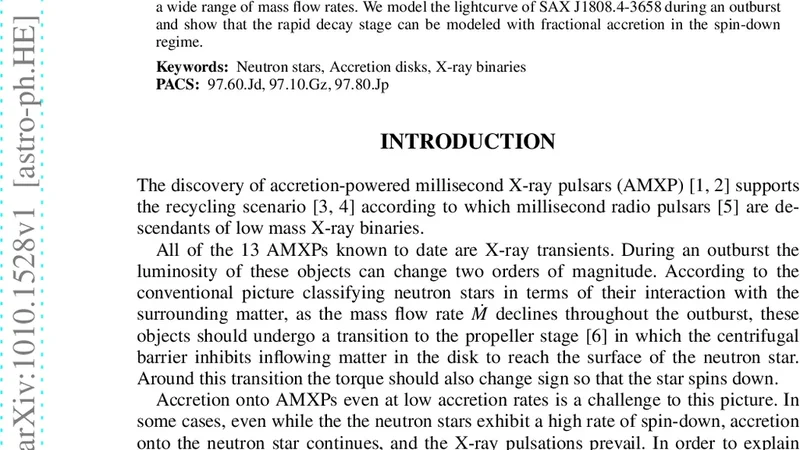 Accretion in the spin-down regime