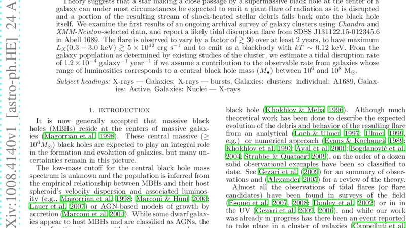 A Tidal Disruption Flare in Abell 1689 from an Archival X-ray Survey of   Galaxy Clusters