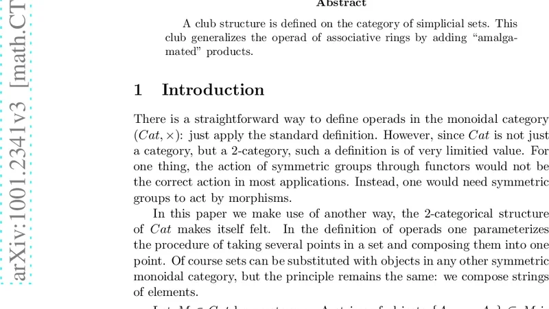 단순집합의 클럽 구조