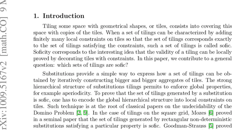 Combinatorial substitutions and sofic tilings