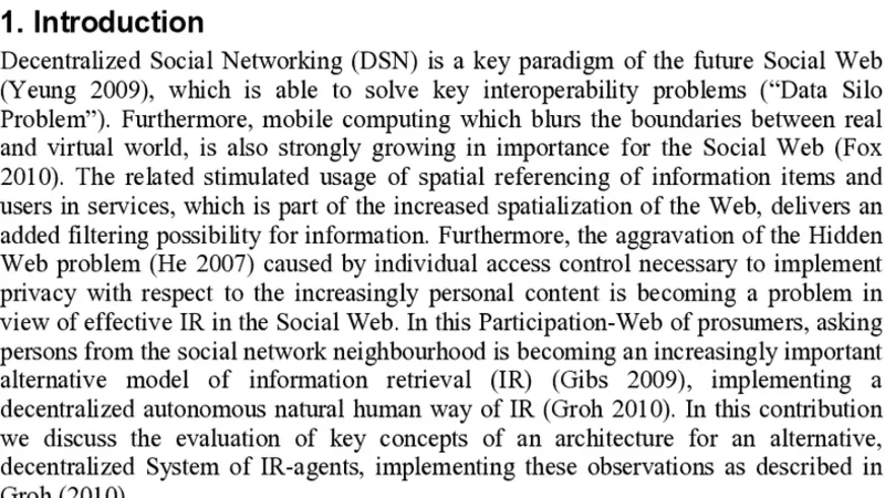 Space and Time as a Primary Classification Criterion for Information   Retrieval in Distributed Social Networking