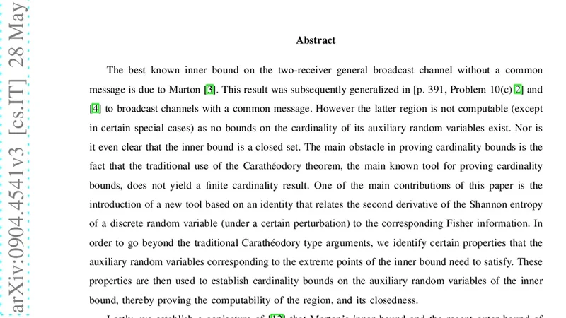 Evaluation of Martons Inner Bound for the General Broadcast Channel
