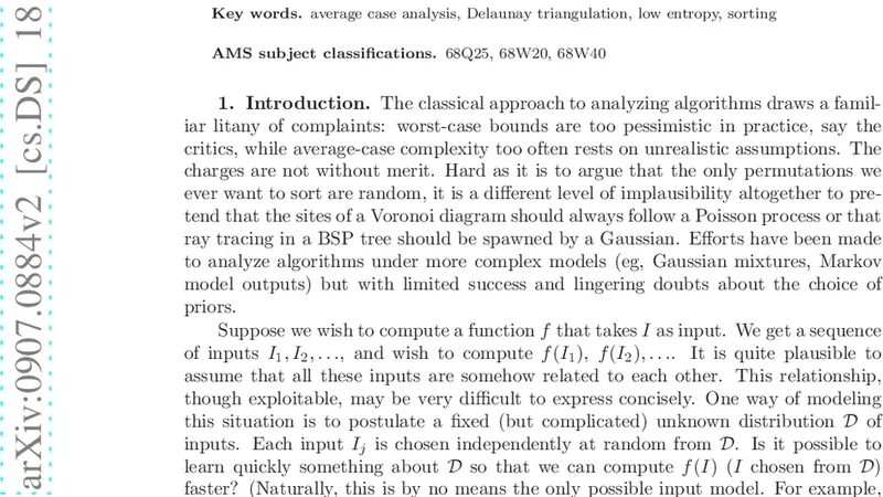 Self-Improving Algorithms