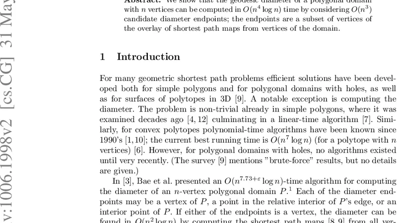 Geodesic diameter of a polygonal domain in O(n^4 log n) time