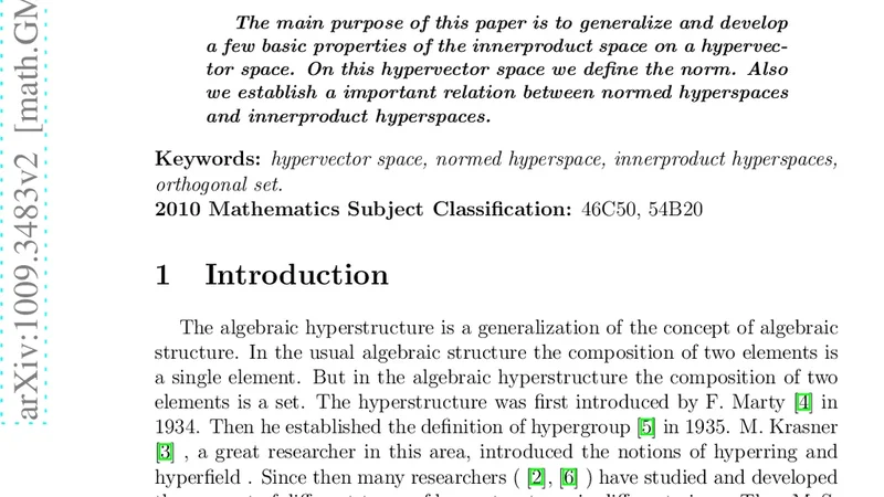 Innerproduct Hyperspaces
