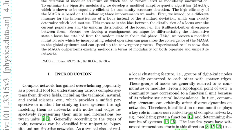 Evolutionary method for finding communities in bipartite networks