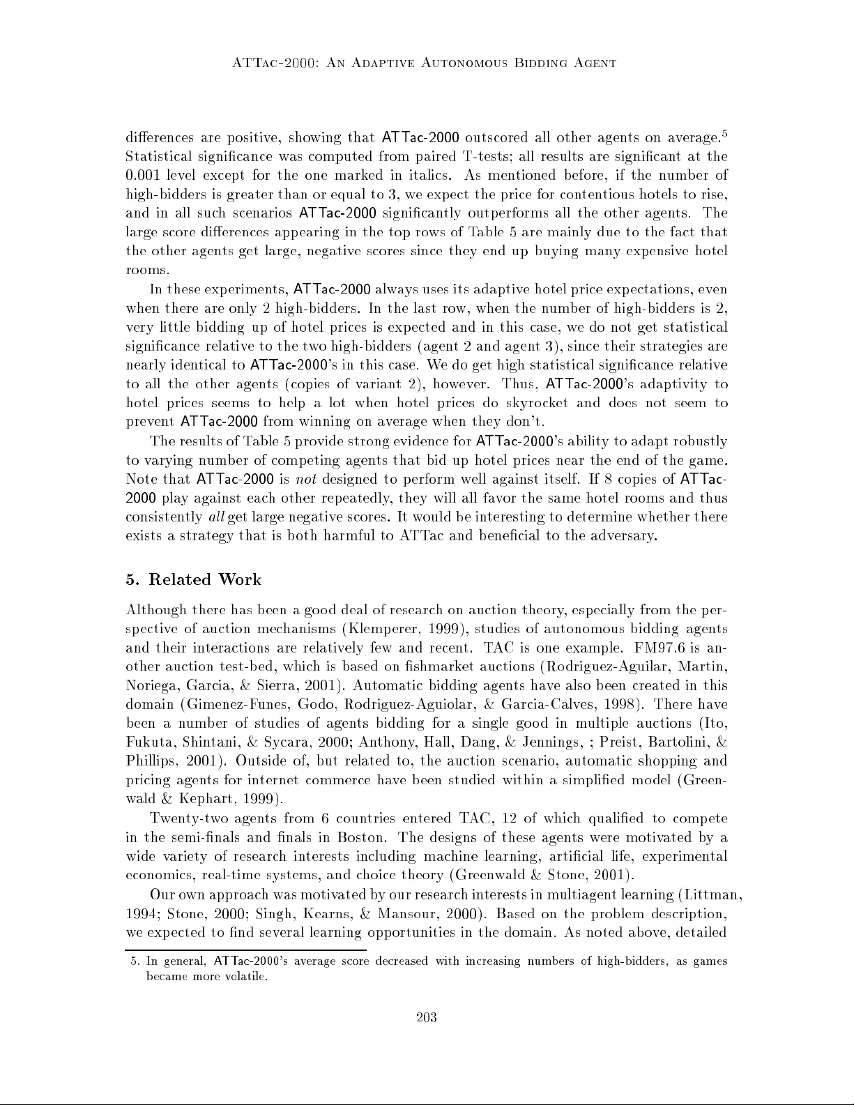 적응형 자율 입찰 에이전트 ATTac 2000