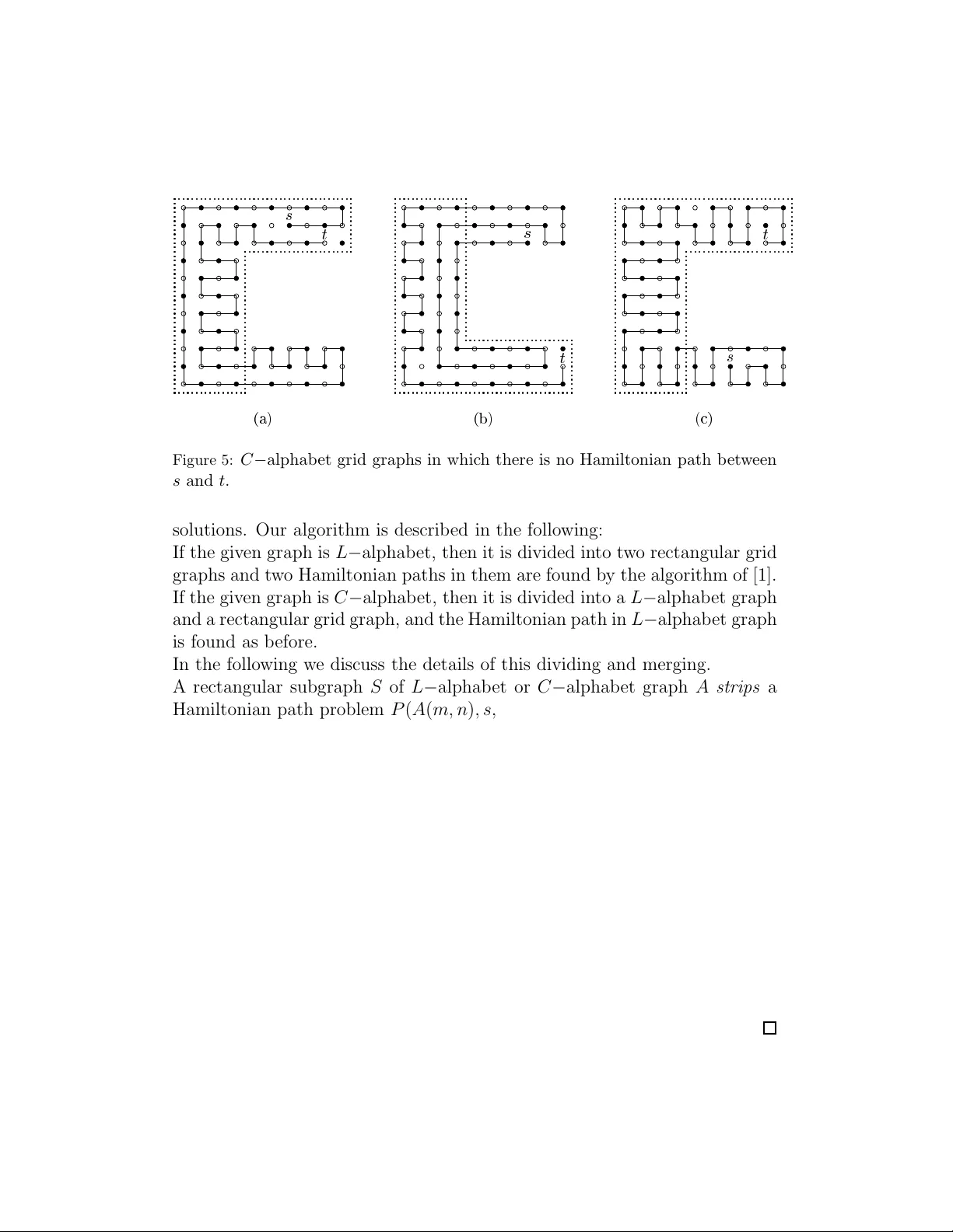 L C 알파벳 격자 그래프의 해밀턴 경로 존재 조건과 선형 시간 알고리즘