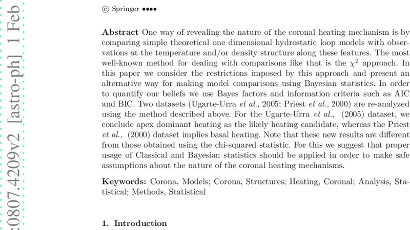 Constraining coronal heating: employing Bayesian analysis techniques to   improve the determination of solar atmospheric plasma parameters
