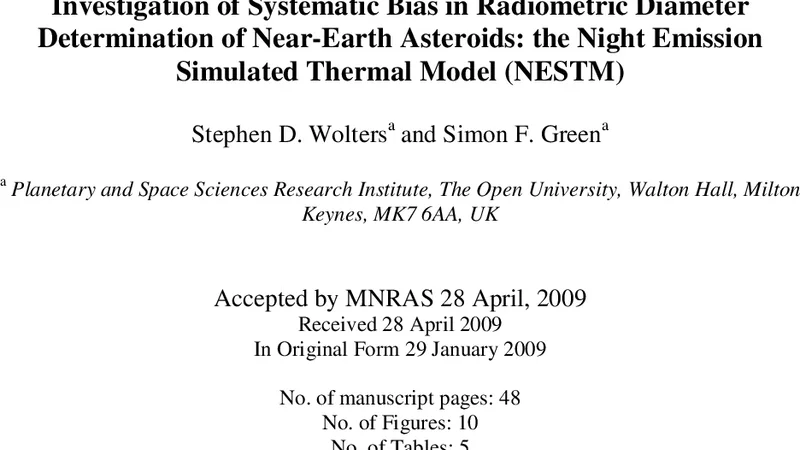 Investigation of Systematic Bias in Radiometric Diameter Determination   of Near-Earth Asteroids: the Night Emission Simulated Thermal Model (NESTM)