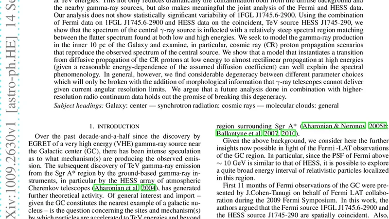 Galactic center at very high-energies