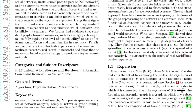 Expansion and Search in Networks