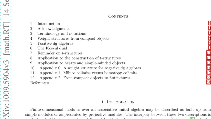 Weight structures and simple dg modules for positive dg algebras