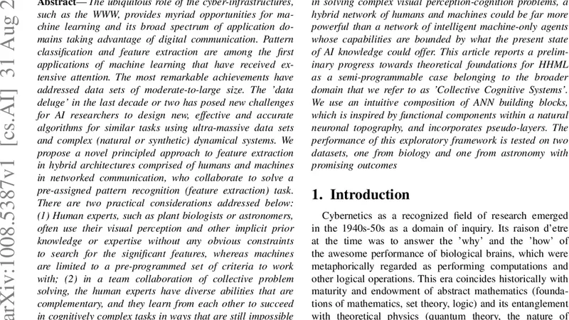 Pattern Recognition in Collective Cognitive Systems: Hybrid   Human-Machine Learning (HHML) By Heterogeneous Ensembles