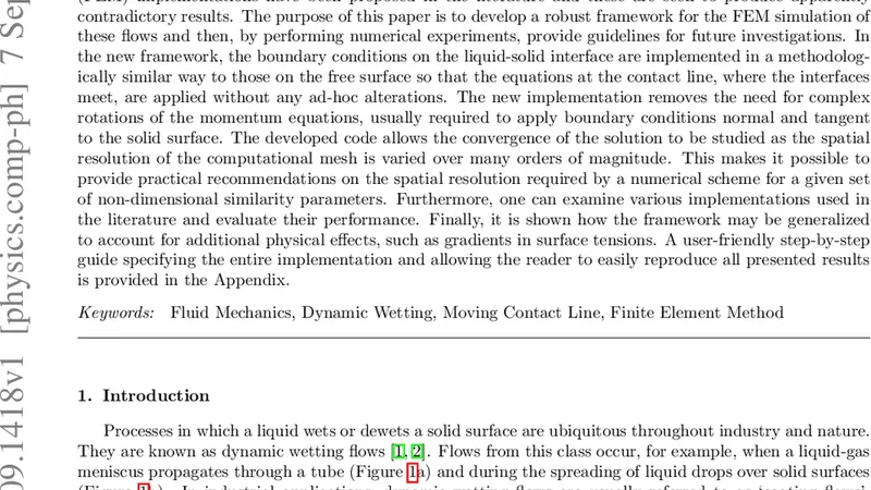 Finite Element Framework for Describing Dynamic Wetting Phenomena