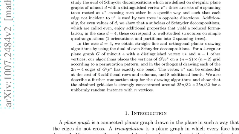 Schnyder decompositions for regular plane graphs and application to   drawing
