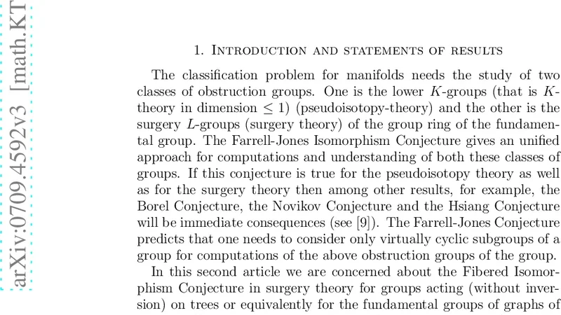 The isomorphism conjecture in L-theory: graphs of groups
