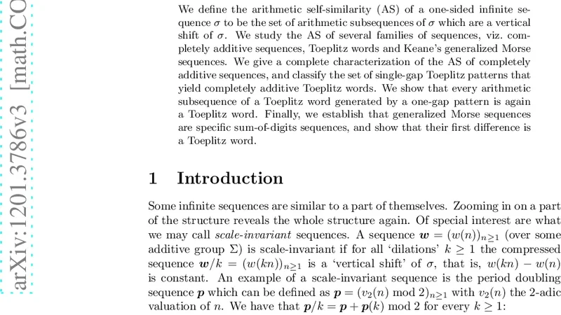 Arithmetic Self-Similarity of Infinite Sequences