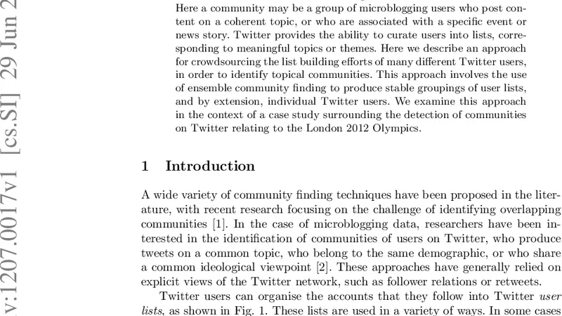 Identifying Topical Twitter Communities via User List Aggregation
