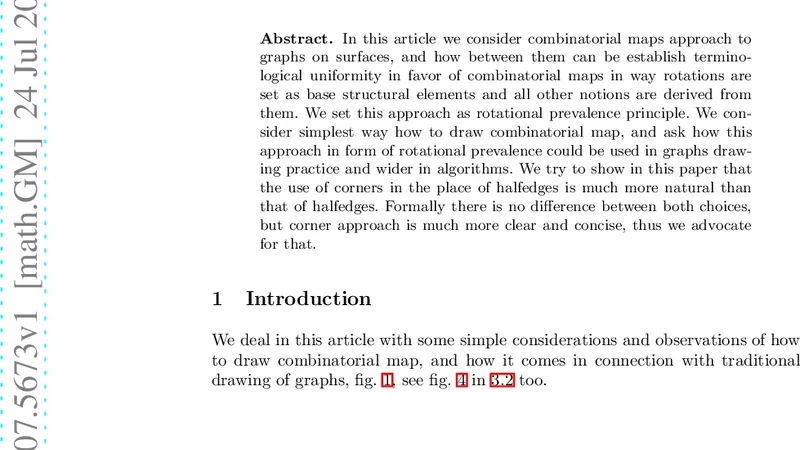 조합 지도 그리기: 회전과 코너 기반 그래프 표현
