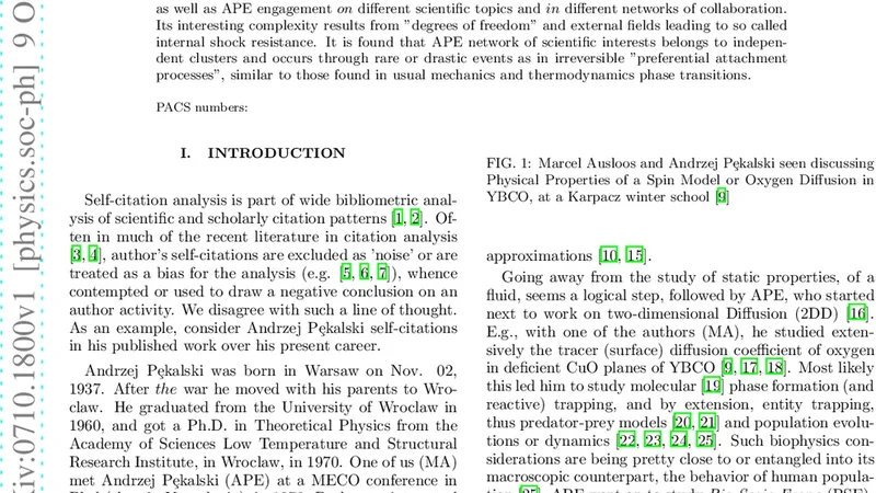 Andrzej Pekalski networks of scientific interests with internal degrees   of freedom through self-citation analysis