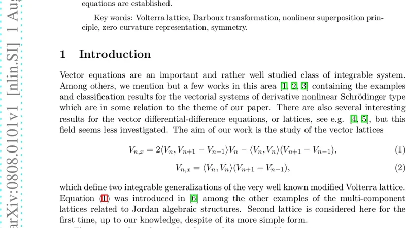 On vector analogs of the modified Volterra lattice