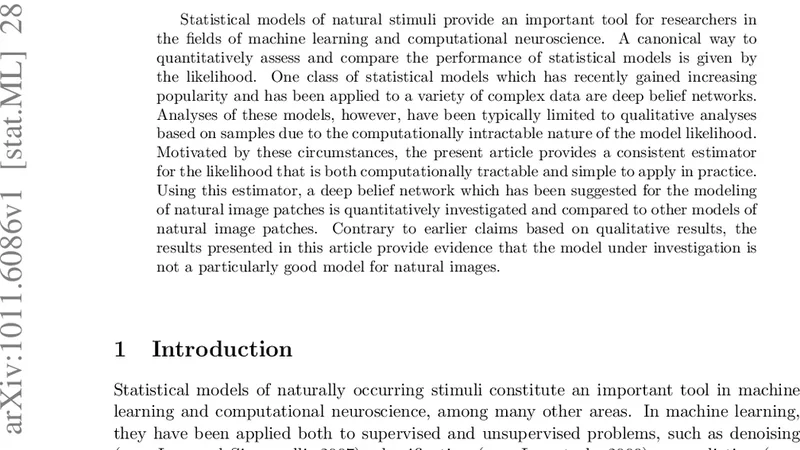 In All Likelihood, Deep Belief Is Not Enough