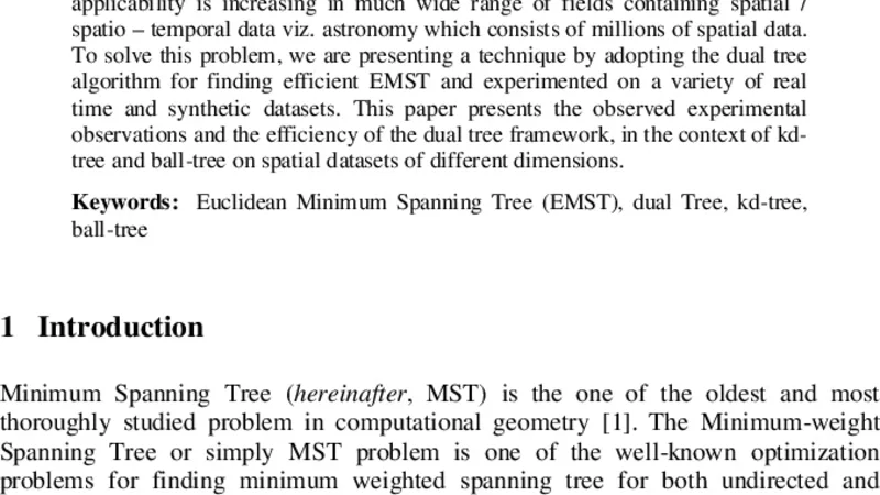 Performance Evaluation: Ball-Tree and KD-Tree in the Context of MST