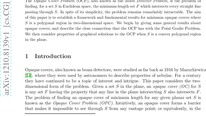 Minimum Opaque Covers for Polygonal Regions
