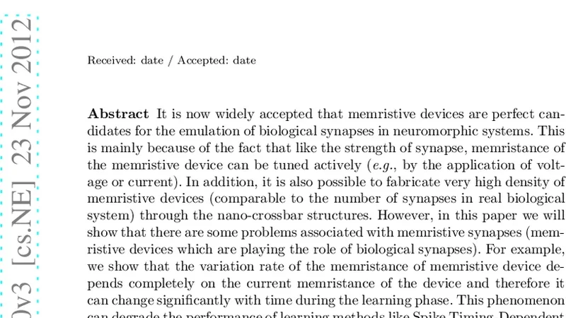 Bottleneck of using single memristor as a synapse and its solution