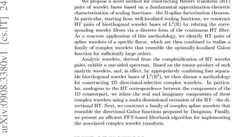 Construction of Hilbert Transform Pairs of Wavelet Bases and Gabor-like   Transforms