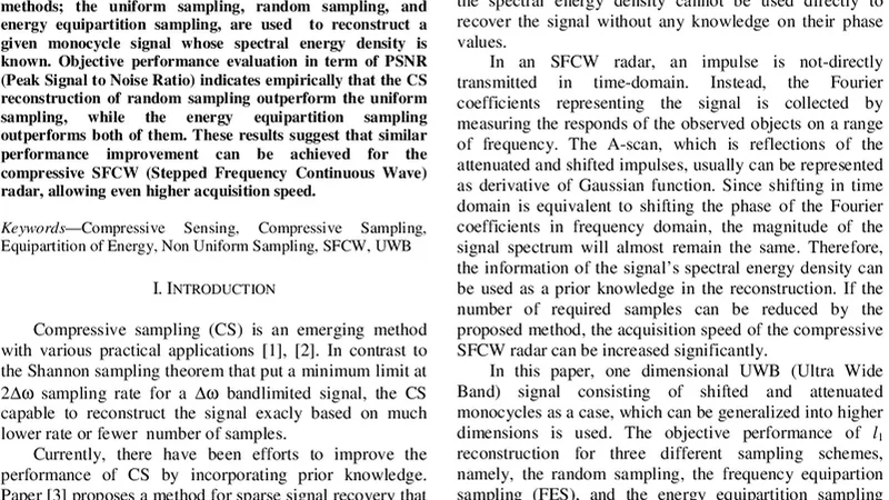 Compressive Sampling with Known Spectral Energy Density